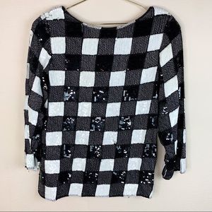 Vintage Jeanette St.Martin Sequin Glam Top